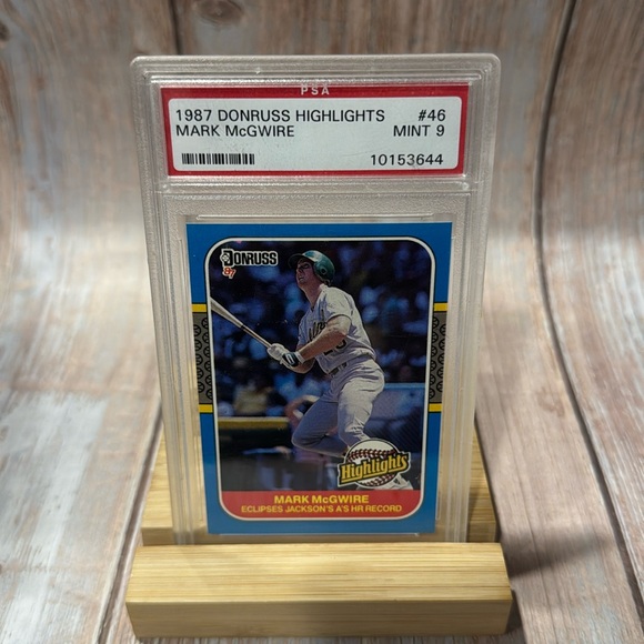 1987 Donruss Mark McGwire #46 PSA Mint 9 Baseball Card #10153644 #ME518 - Picture 2 of 3